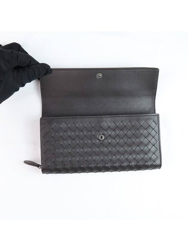 Bottega Veneta Intrecciato Continental Long Wallet Brown