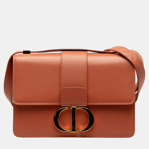 Dior Brown Leather 30 Montaigne Flap Bag