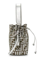 Fendi FF Jacquard  Bucket Bag Black