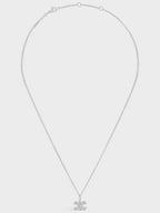 CELINE Triomphe Rhinestone Brass Crystal Necklace Silver