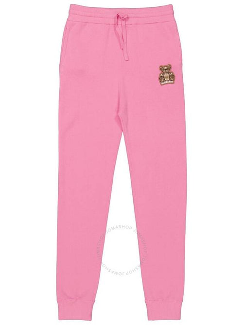 Burberry Burberry Girls Bubblegum Pink Cashmere Thomas Bear Sweatpants, Size 12Y