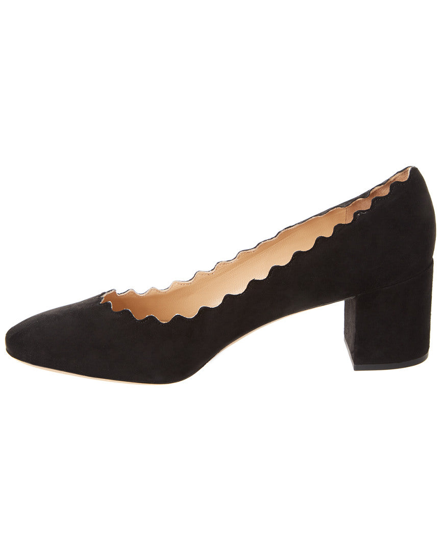 Chloe Lauren Scalloped Suede Pump