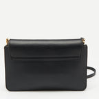 Chloe Black Leather Drew Bijou Clutch Bag