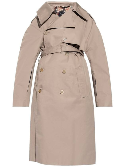Balenciaga double breasted overfit trench coat beige
