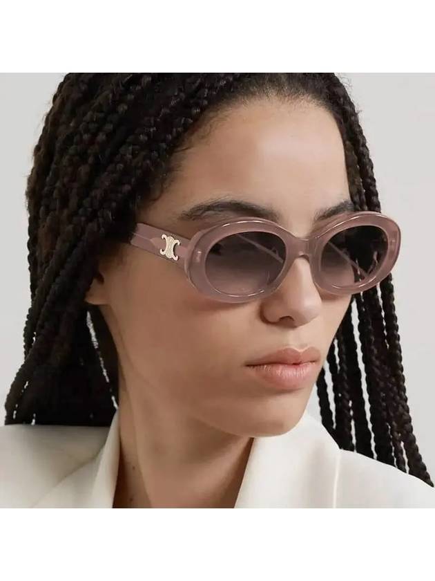 CELINE Eyewear Triomphe Logo Temple Sunglasses Brown