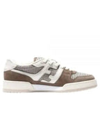 Fendi FF Logo Low Top Sneakers Brown