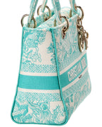Dior Lady Dior Medium Toile de Jouy Canvas Tote