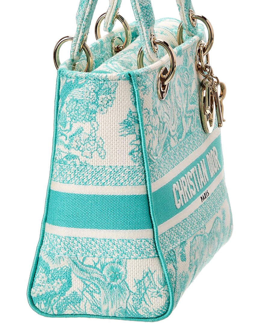 Dior Lady Dior Medium Toile de Jouy Canvas Tote