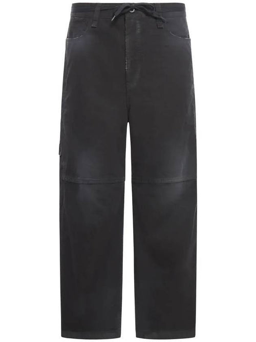 Balenciaga Cropped Cargo Straight Pants Black