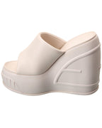 FENDI Fashion Show Leather Wedge Sandal