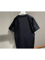 1947 Logo Print Short Sleeve T Shirt Navy Dior