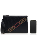 Fendi Men's O Lock FF Chain Print Clutch Bag Back