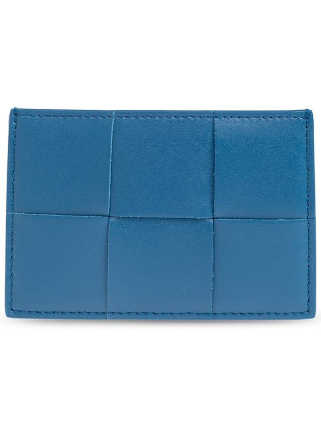 Bottega Veneta Intrecciato Cassette Card Wallet Deep Pacific