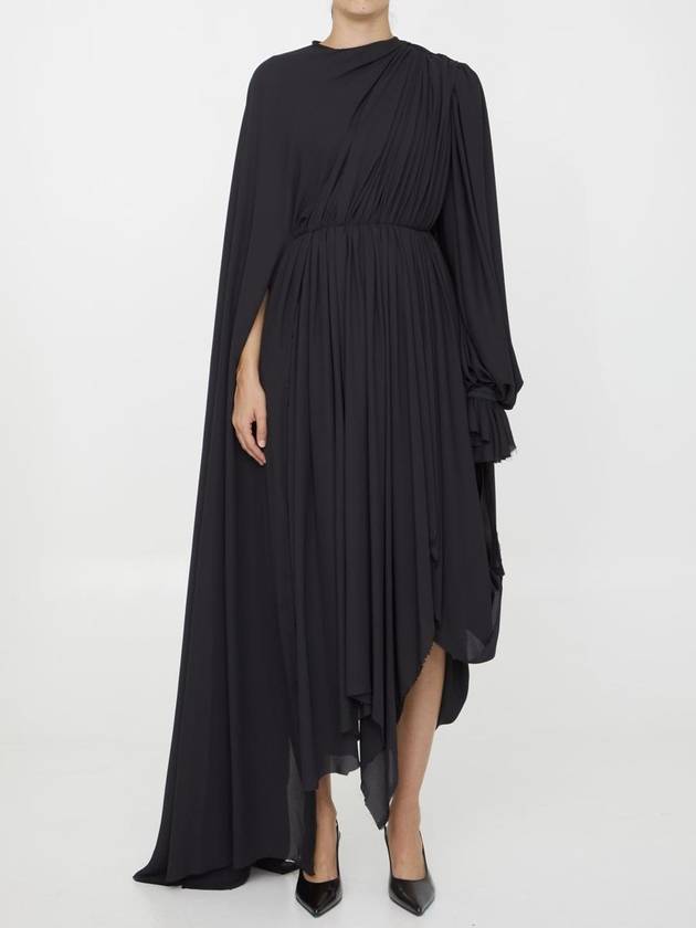 Balenciaga black all in asymmetrical dress 768709TGO081000 B0560955650