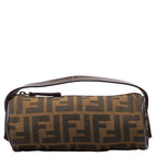 Fendi Zucca Pouch 26553 Brown Canvas Leather  Fendi