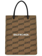 Balenciaga BB Monogram Mini Tote Bag Brown