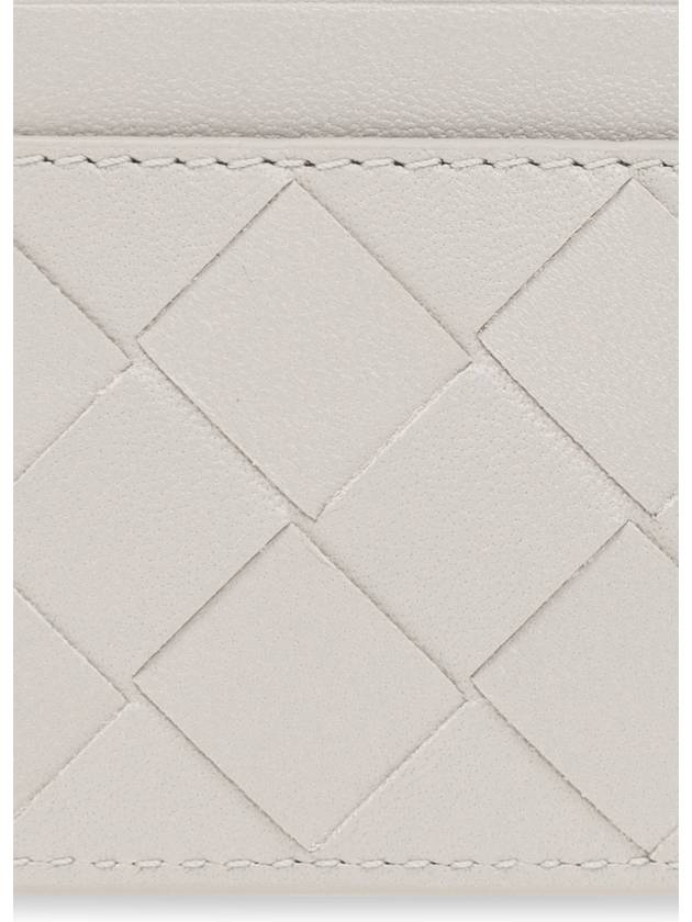 Bottega Veneta Intrecciato Leather Card Wallet Grey