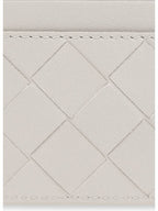 Bottega Veneta Intrecciato Leather Card Wallet Grey