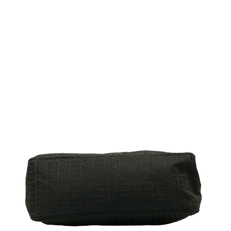 Fendi Zubo Handbag 8BH134 Black Linen Leather  Fendi
