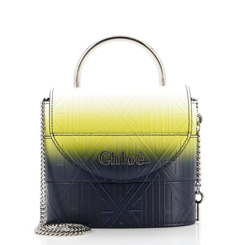 Chloe Aby Lock Bag Embossed Leather Small