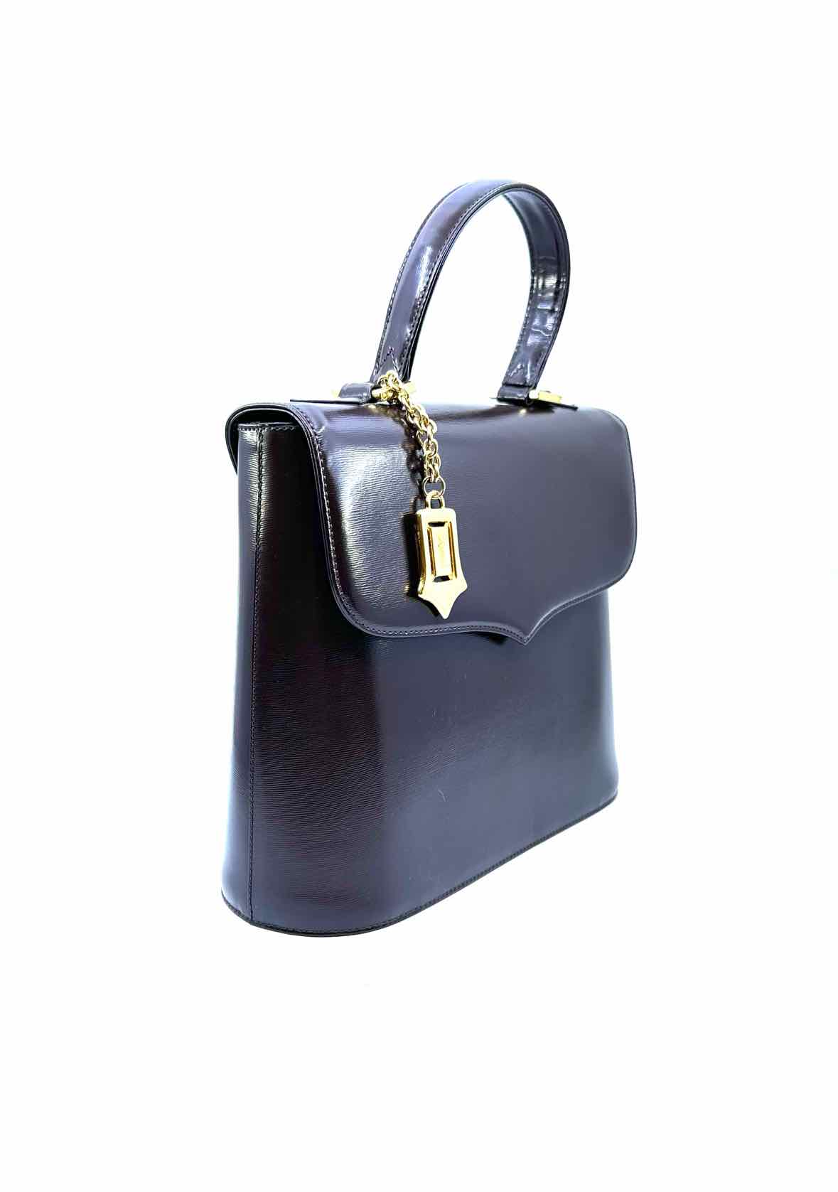 YVES SAINT LAURENT Brown Leather Solid Handbag