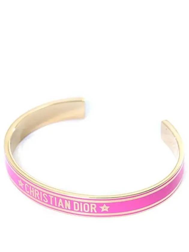 Cord Bangle Bracelet Gold Pink Dior