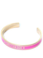 Cord Bangle Bracelet Gold Pink Dior