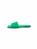 BOTTEGA VENETA Size 8.5 Green Leather Sandals
