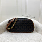 Celine Multi Bag in Triomphe Canvas, Tan Calfskin and GHW (Model: 114122BZJ)