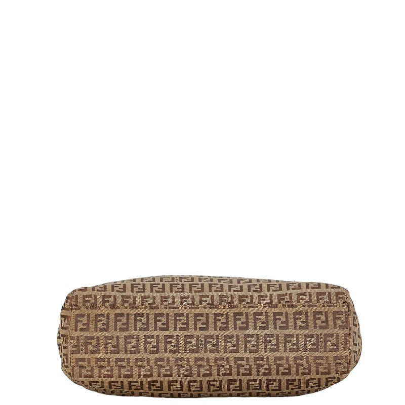 Fendi Zucca Handbag 8BH018 Beige Brown Canvas Leather  Fendi