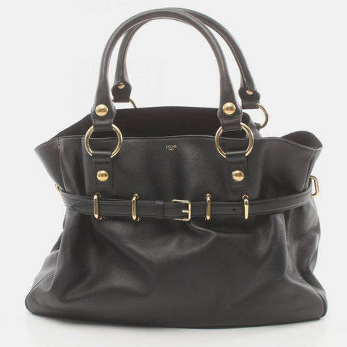 Celine Black Leather Medium Anita Shoulder Bag