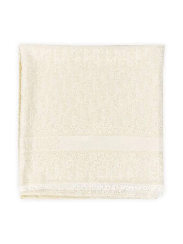 Oblique Shawl Blend Metallic Thread Silk Gold Dior