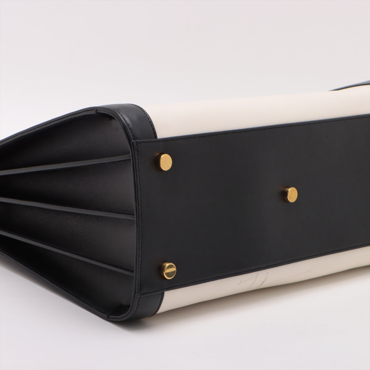 Saint Laurent  Sac de Jules 2WAY Handbag Black x White 355153