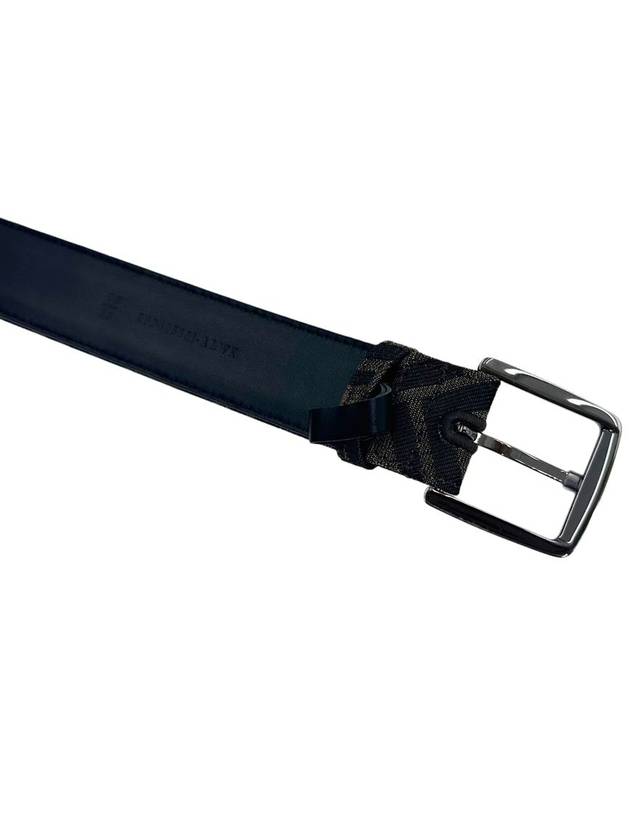 Fendi Embroidered Canvas Belt Brown