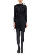 Balenciaga Women's Spandex Short Dress Black