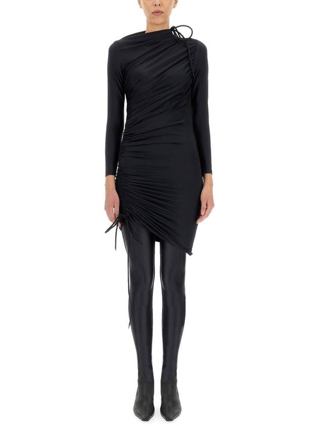 Balenciaga Women's Spandex Short Dress Black