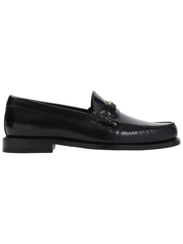 CELINE Luco Triomphe Polished Bull Loafers Black