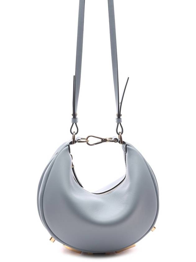 Fendi Fendigraphy Leather Small Tote Bag Blue