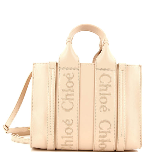 Chloe Woody Convertible Tote Leather Small
