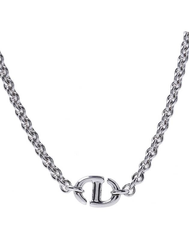 CD Navy Necklace Silver Dior