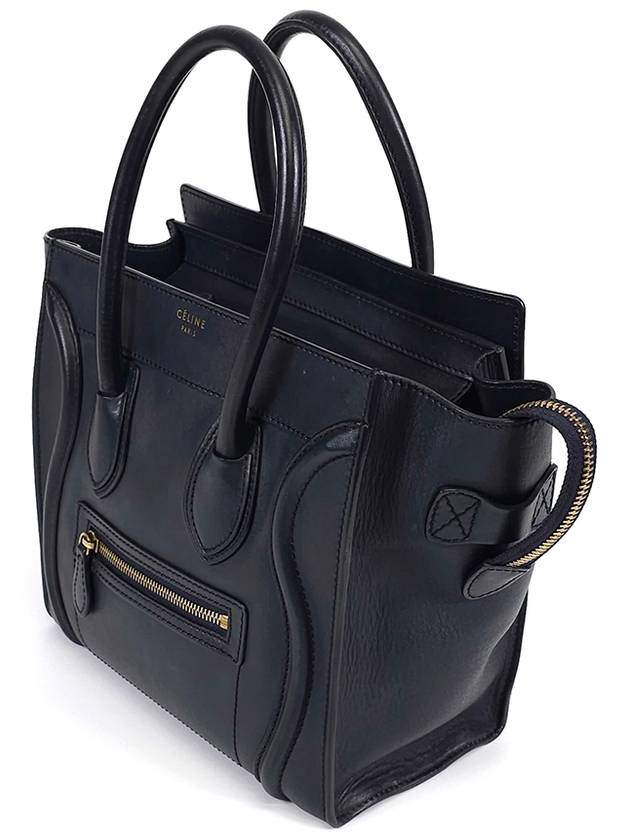 CELINE 189793 Luggage Micro Dark Navy Tote Bag