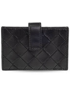 Bottega Veneta Intrecciato Accordion Card Wallet Black