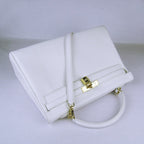 Hermes Kelly 35cm Togo Leather Handbag White/Golden