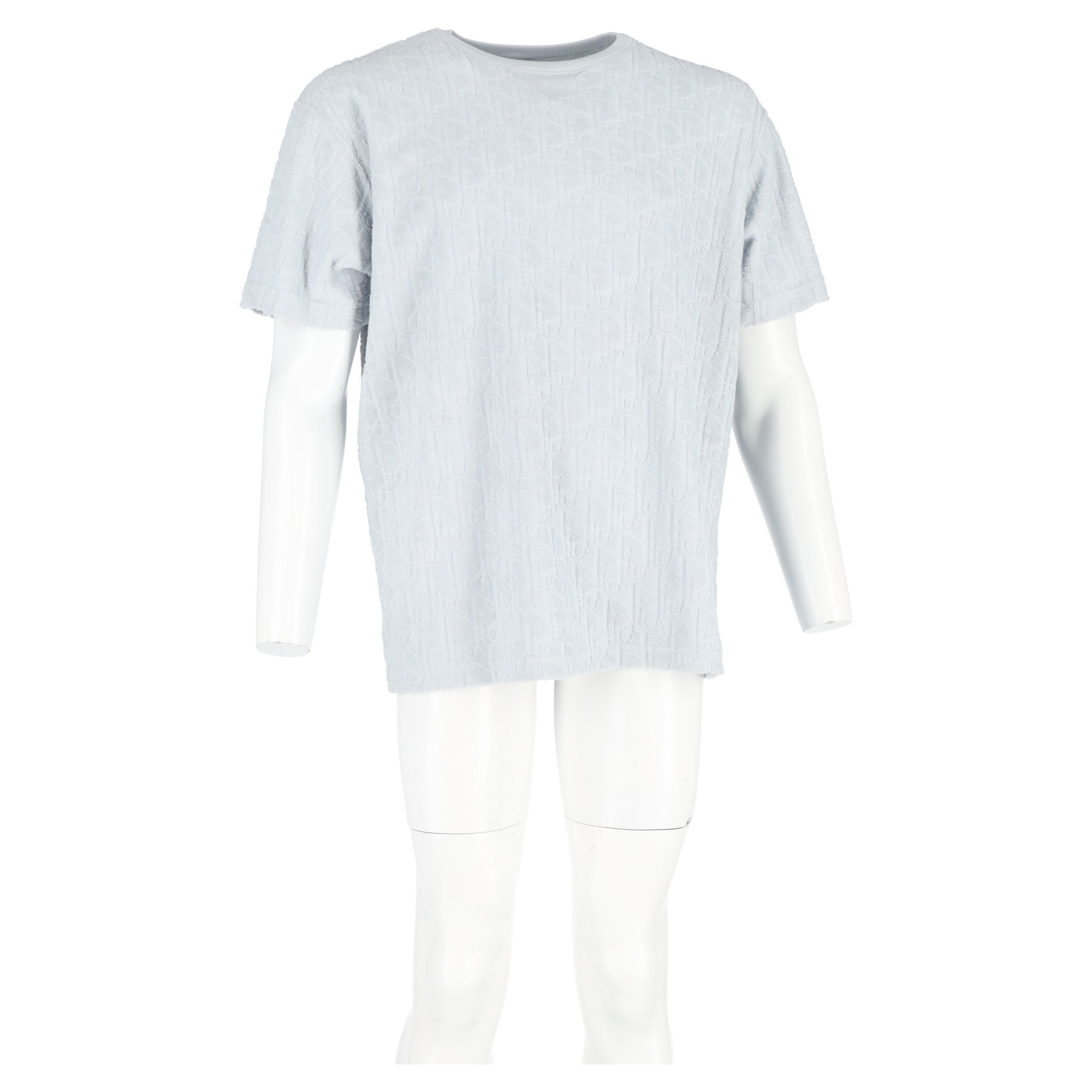 Dior Oblique Crewneck T-Shirt in Grey Cotton