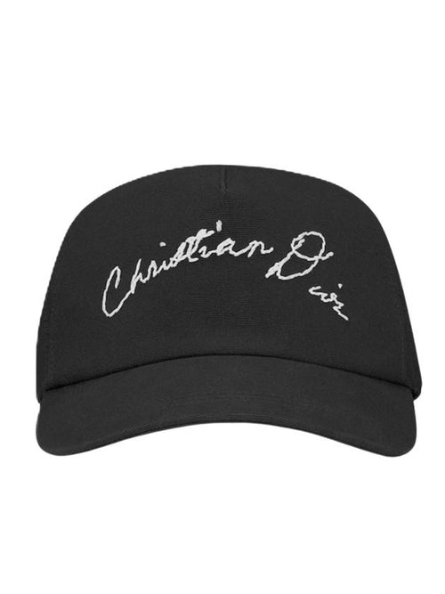 Handwritten Base Ball Cap Black Dior