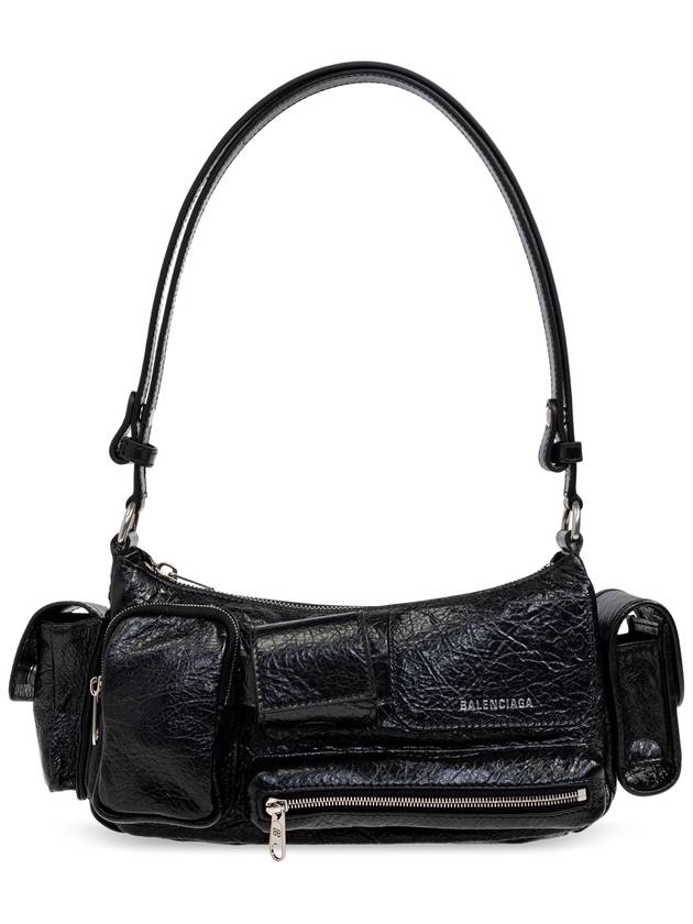 Balenciaga Superbusy Leather Shoulder Bag Black