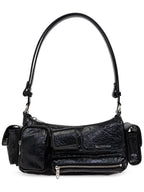 Balenciaga Superbusy Leather Shoulder Bag Black