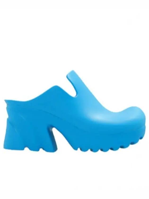 Bottega Veneta Rubber Flash Platform Sandal Heels Blue