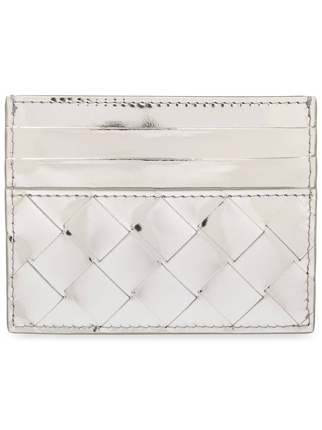 Bottega Veneta Intrecciato Card Wallet Silver