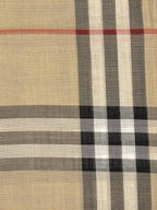 Burberry Light Check Wool Silk Scarf Beige